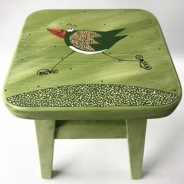 Židlička – zelená – ptáček