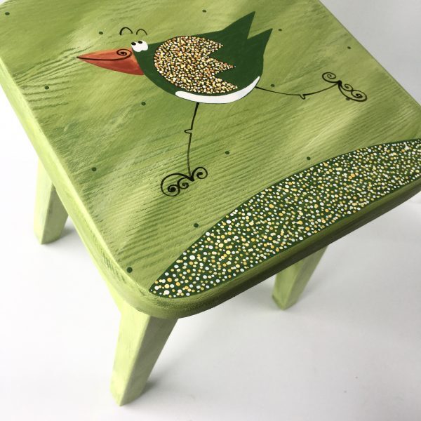 Židlička – zelená – ptáček 5