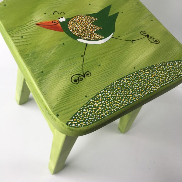 Židlička – zelená – ptáček 4