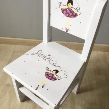 Židle s opěrkou – holčička Anička 2